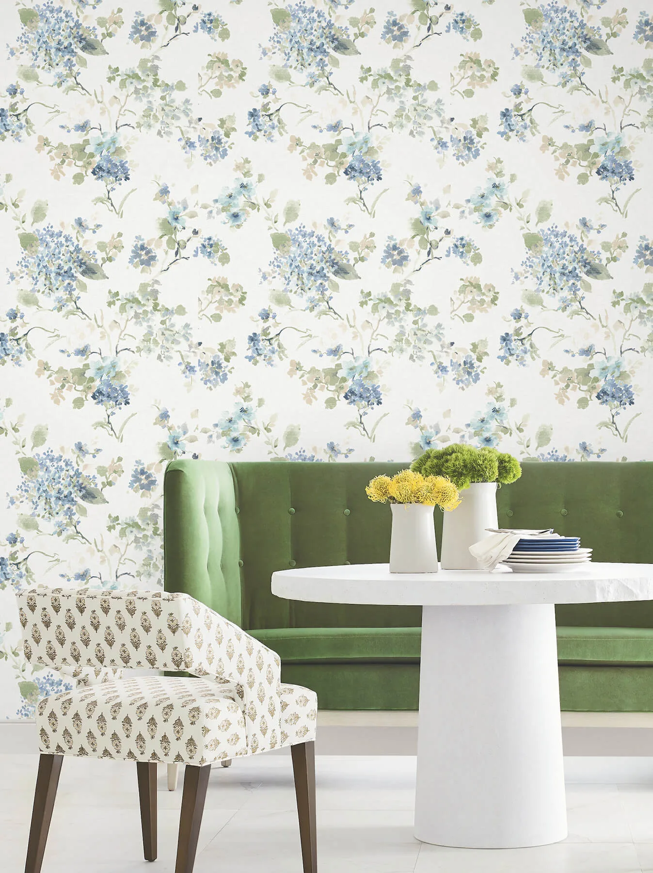 Antonina Vella Veiled Garden - Sky Blue Wallpaper | Buy Online Antonina Vella Veiled Garden wallpaper, color Sky Blue, SKU LL3229