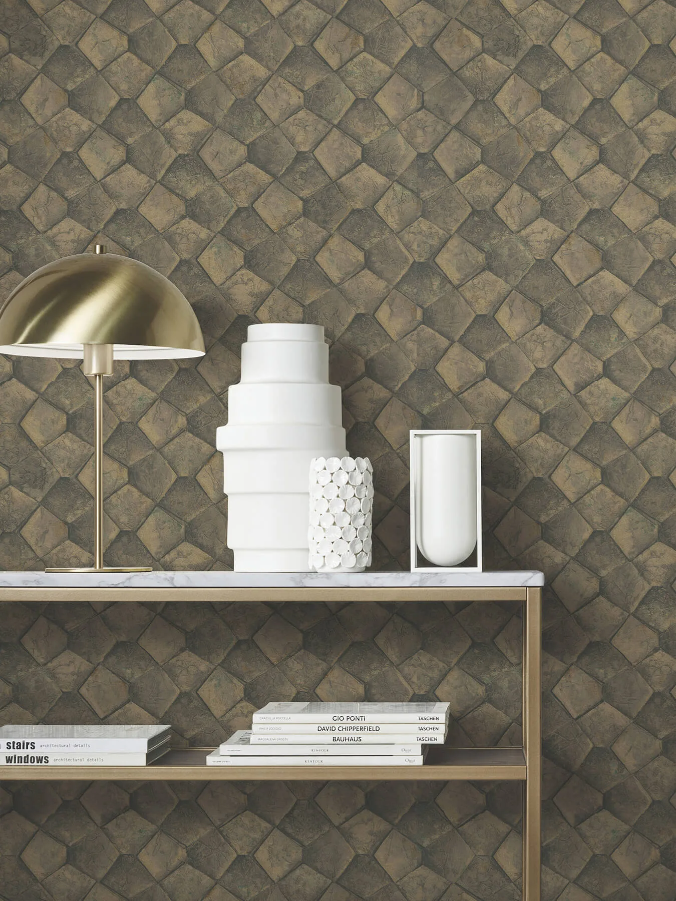 Antonina Vella Waterford - Gold Wallpaper | Buy Online Antonina Vella Waterford wallpaper, color Gold, SKU MA34909