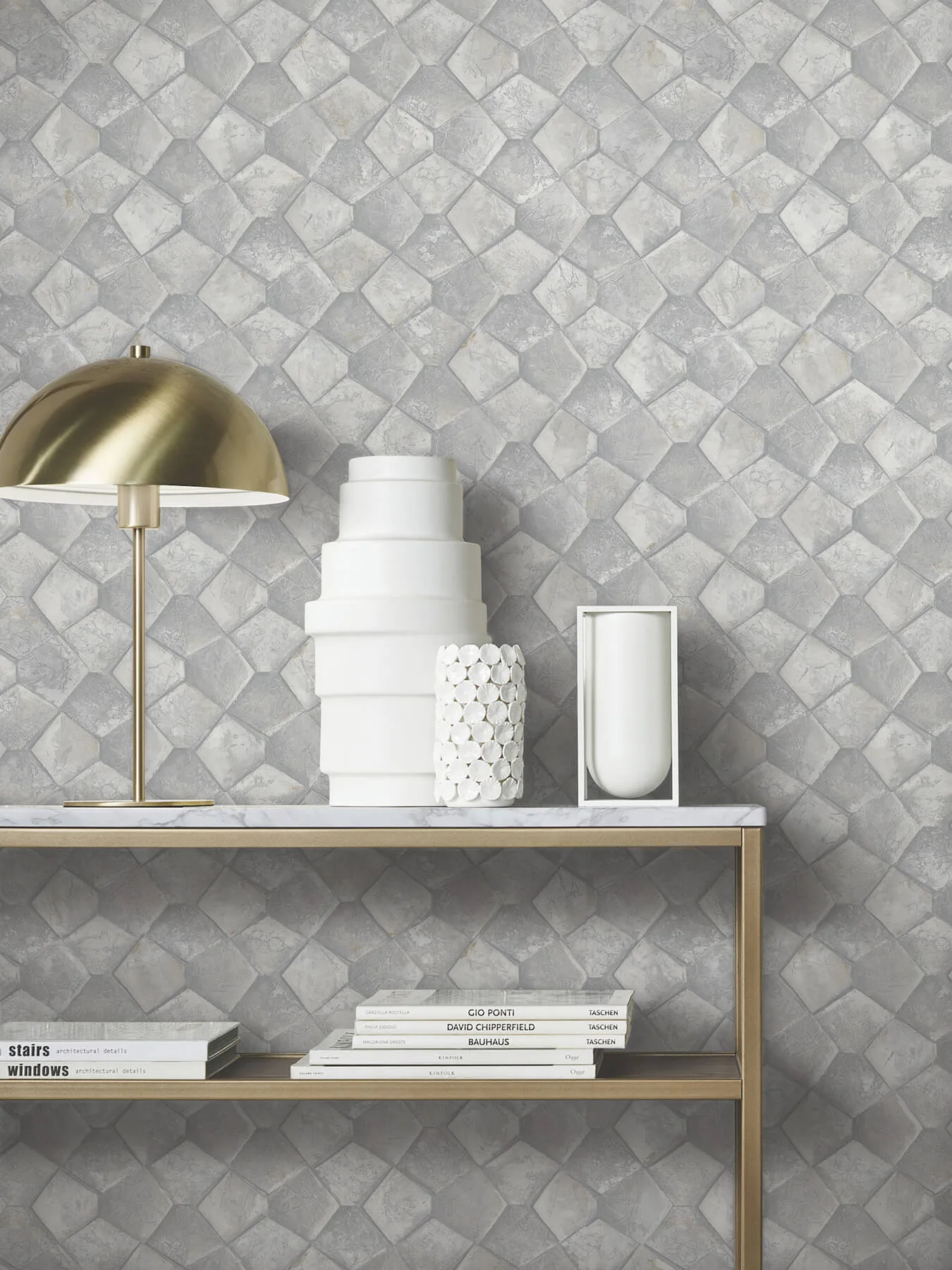 Antonina Vella Waterford - Grey Wallpaper | Buy Online Antonina Vella Waterford wallpaper, color Grey, SKU MA34907