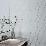 Antonina Vella Wavy Stripe - Light Blue Wallpaper | Buy Online Antonina Vella Wavy Stripe wallpaper, color Light Blue, SKU DD3701