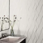 Antonina Vella Wavy Stripe - Off White & Silver Metallic Wallpaper | Buy Online Antonina Vella Wavy Stripe wallpaper, color Off White & Silver Metallic, SKU Y6201401