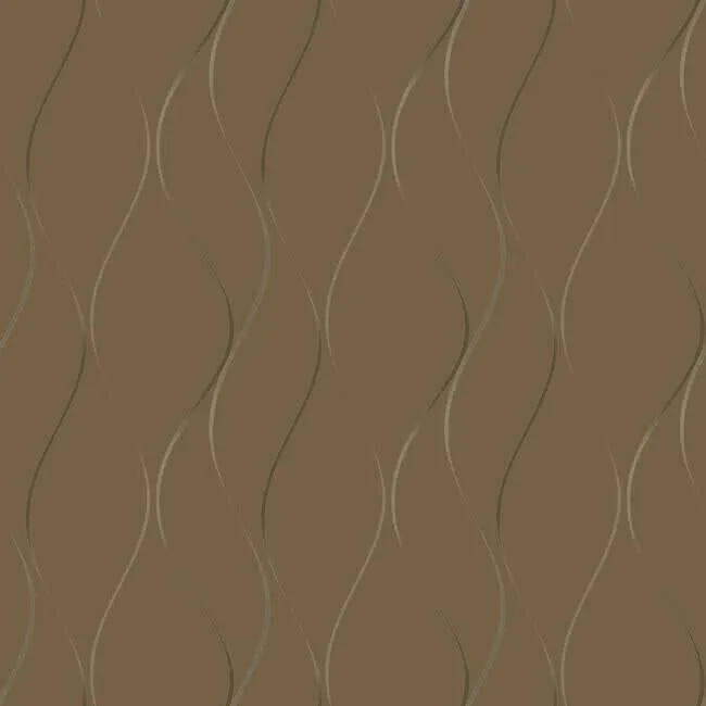 Antonina Vella Wavy Stripe wallpaper, color Tan Metallic, SKU Y6201406