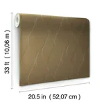 Antonina Vella Wavy Stripe - Tan Metallic Wallpaper | Buy Online Antonina Vella Wavy Stripe wallpaper, color Tan Metallic, SKU Y6201406