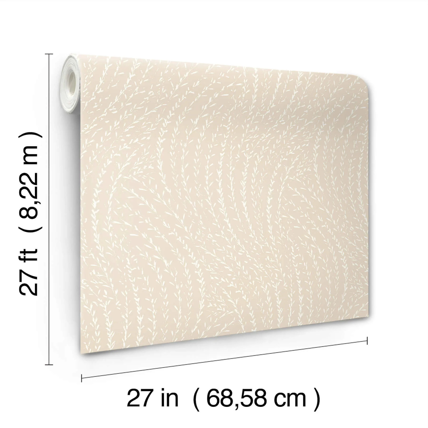 Antonina Vella Willow Song - Wheat Wallpaper | Buy Online Antonina Vella Willow Song wallpaper, color Wheat, SKU LL3219