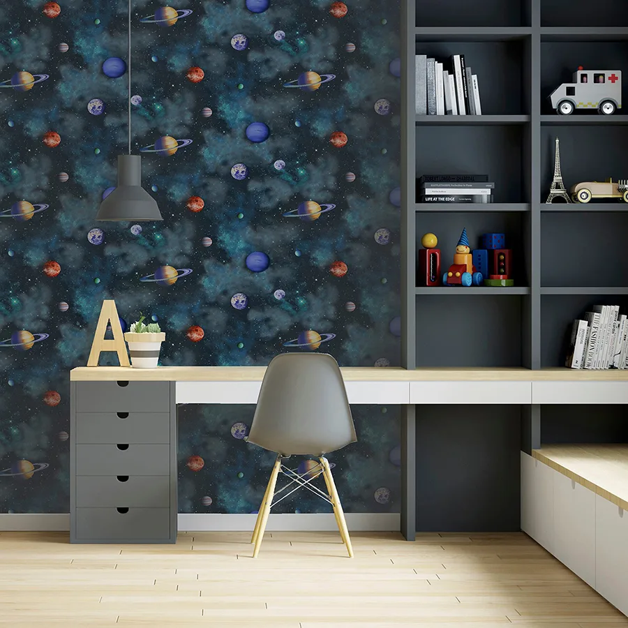 Arthouse Albert wallpaper, color Blue, SKU AH296000