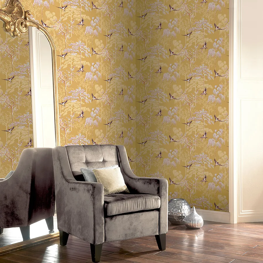 Arthouse Asuka wallpaper, color Yellow, SKU AH908002