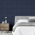 Arthouse Bellamy - Navy Wallpaper | Buy Online Arthouse Bellamy wallpaper, color Navy, SKU AH909601