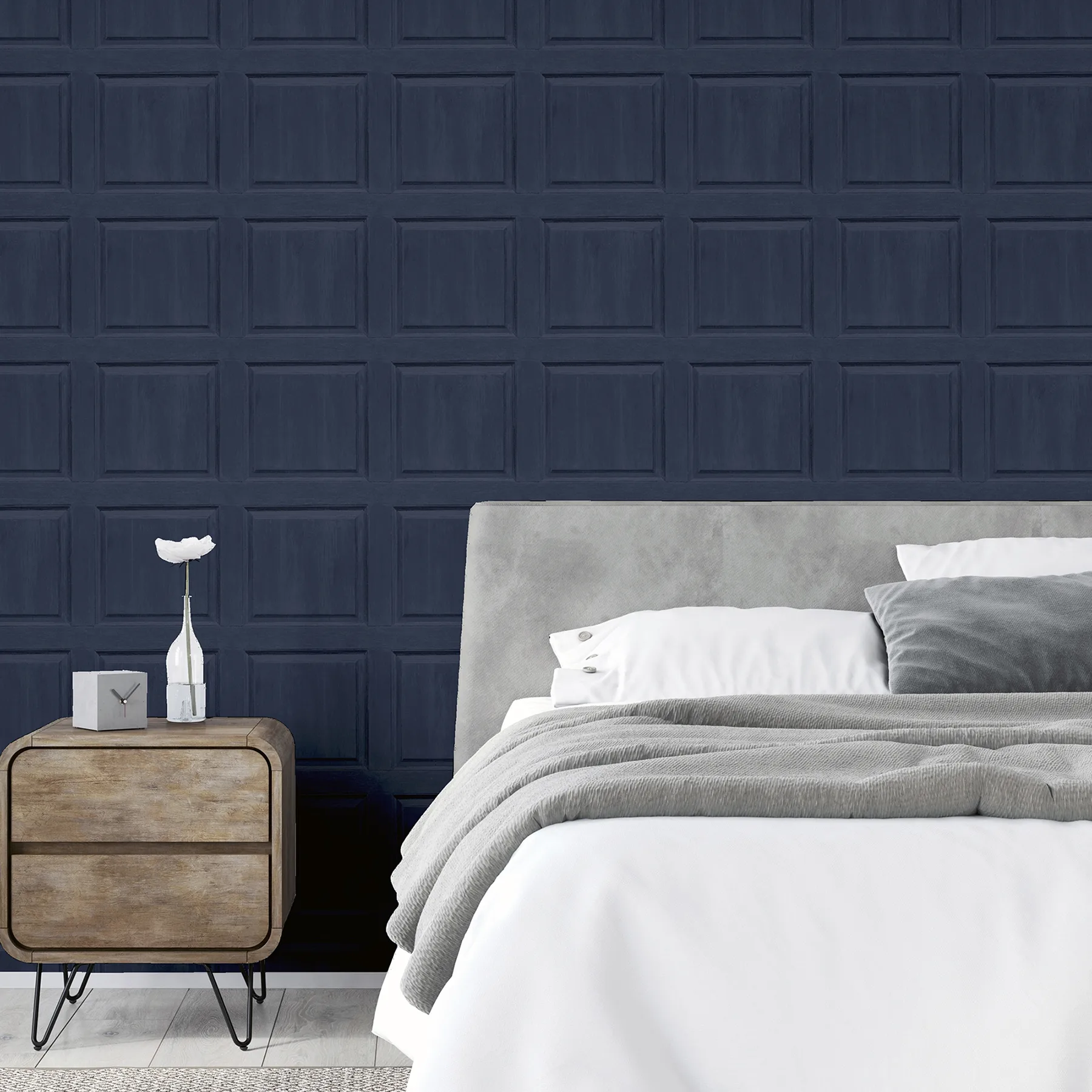 Arthouse Bellamy - Navy Wallpaper | Buy Online Arthouse Bellamy wallpaper, color Navy, SKU AH909601