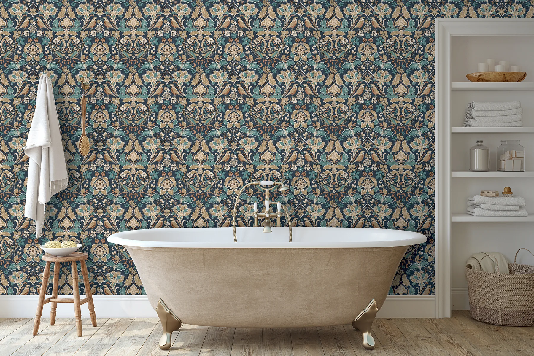 Arthouse Birdy - Navy Wallpaper | Buy Online Arthouse Birdy wallpaper, color Navy, SKU AH100197AH