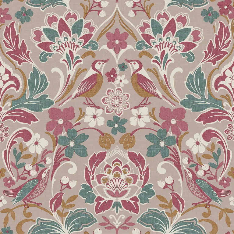 Arthouse Birdy wallpaper, color Pink, SKU AH100199AH
