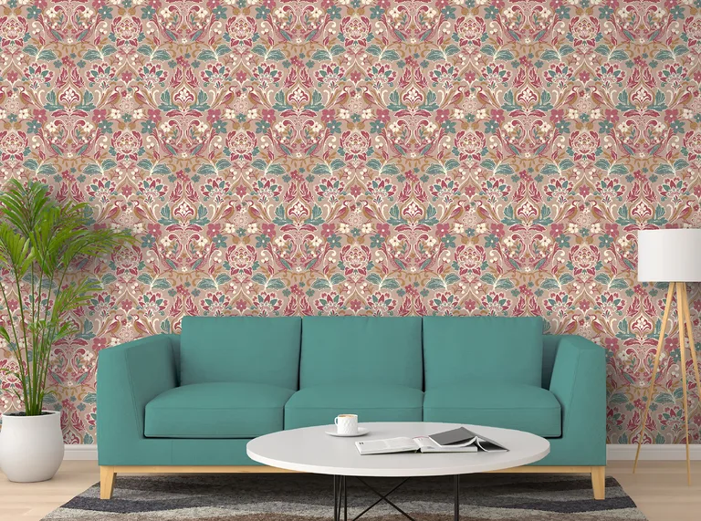 Arthouse Birdy wallpaper, color Pink, SKU AH100199AH