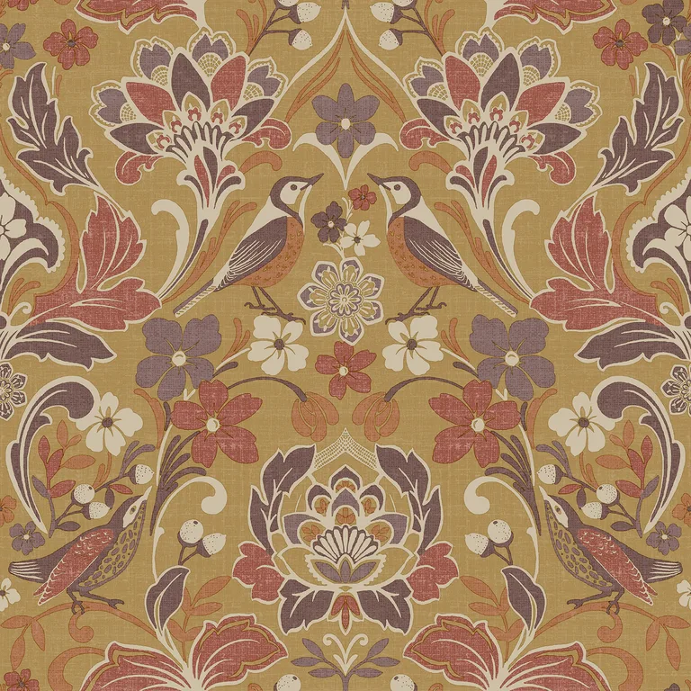Arthouse Birdy wallpaper, color Yellow, SKU AH100198AH