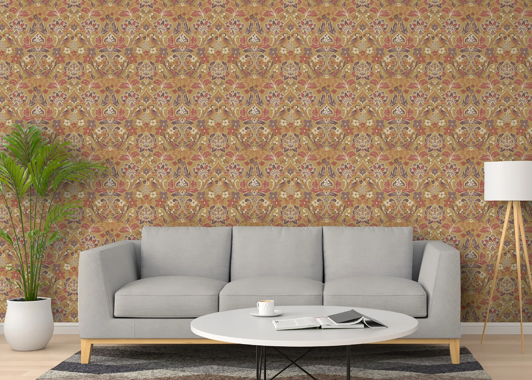 Arthouse Birdy wallpaper, color Yellow, SKU AH100198AH