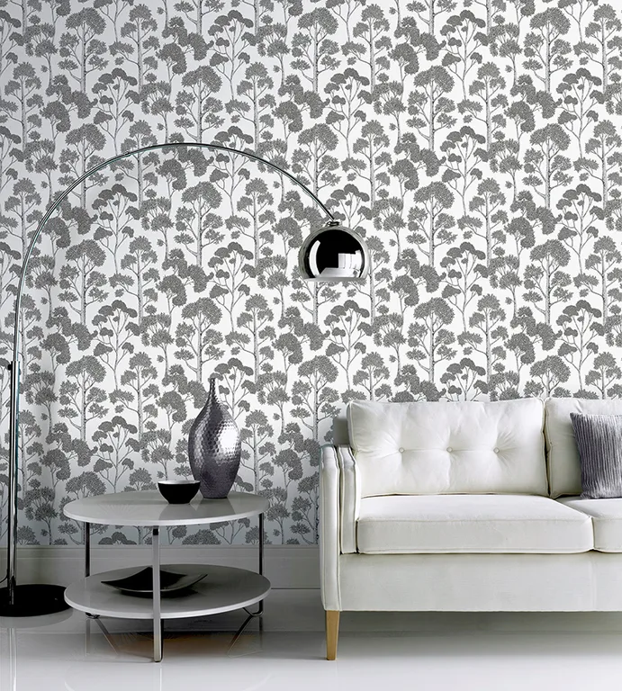 Arthouse Blanche wallpaper, color Silver, SKU AH909505