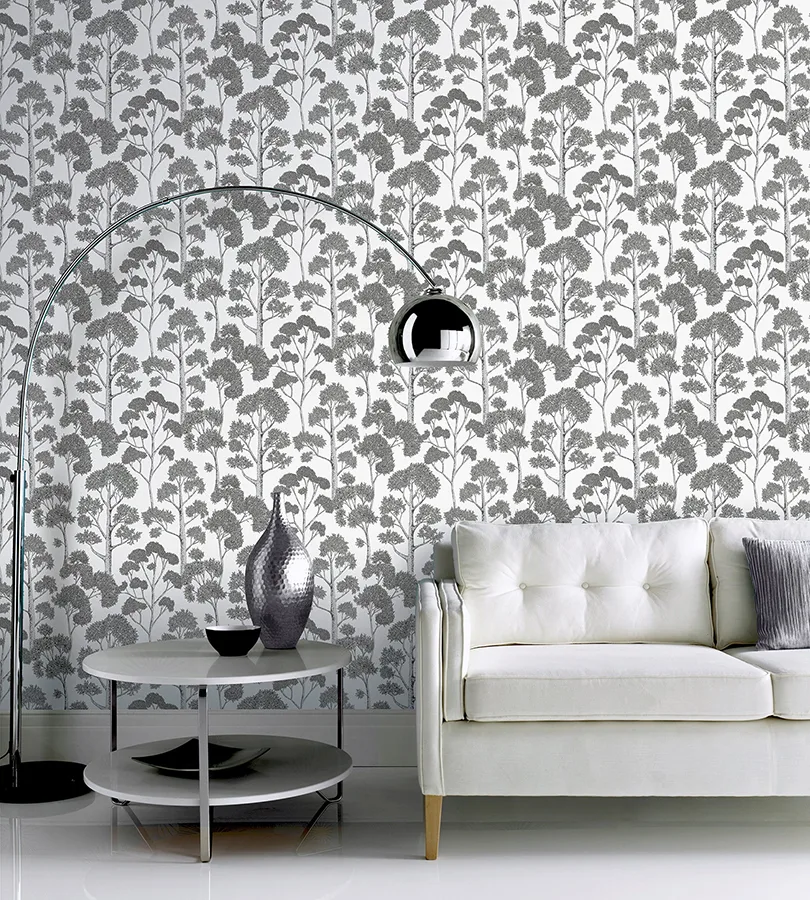Arthouse Blanche - Silver Wallpaper | Buy Online Arthouse Blanche wallpaper, color Silver, SKU AH909505