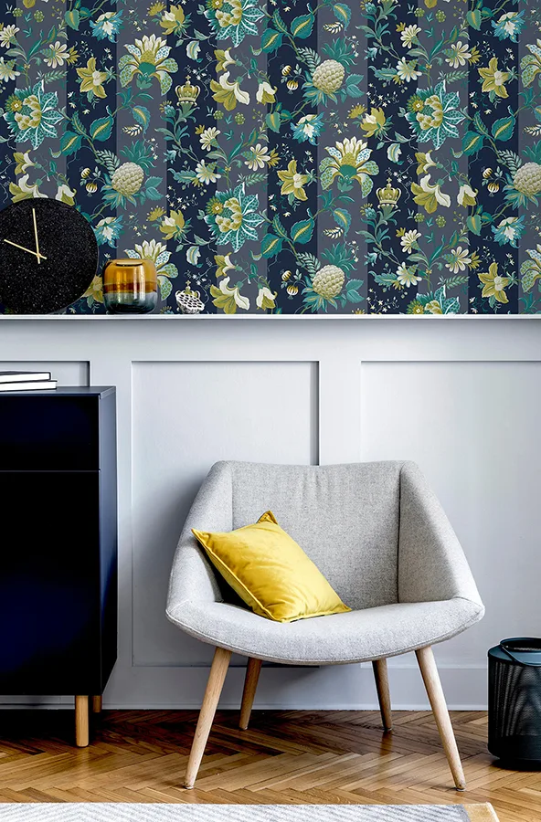 Arthouse Cornelia wallpaper, color Navy, SKU AH922801