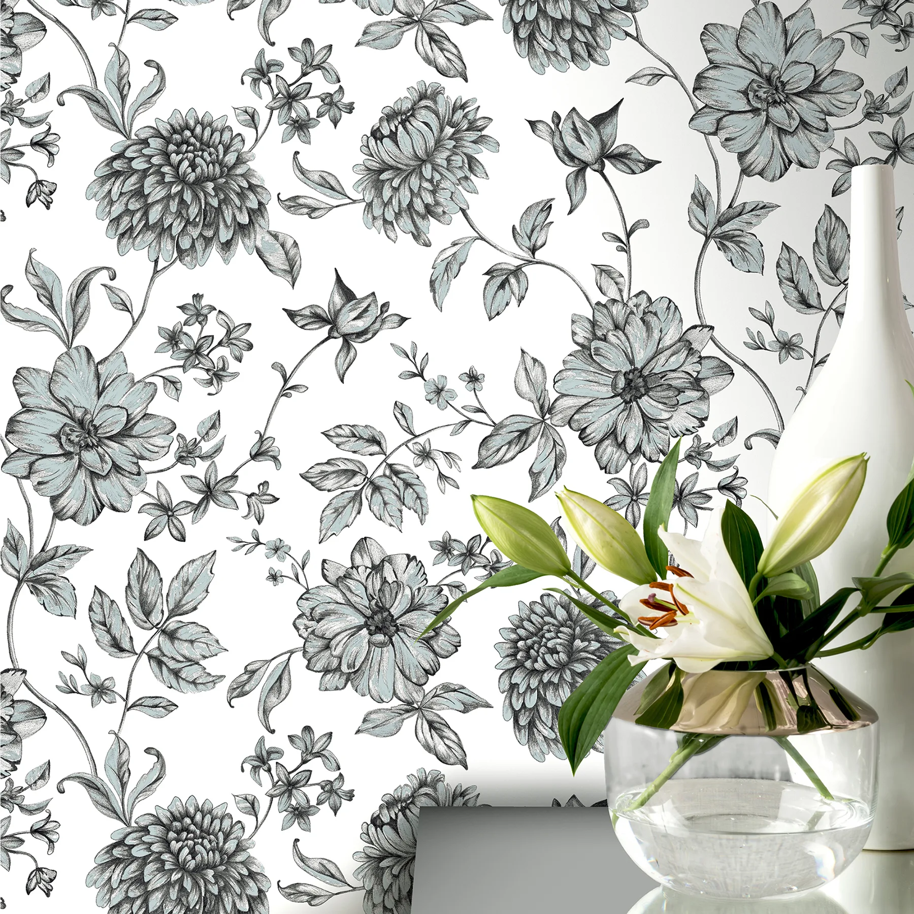 Arthouse Della - Black Wallpaper | Buy Online Arthouse Della wallpaper, color Black, SKU AH692507