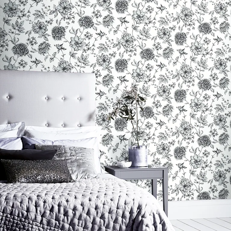 Arthouse Della wallpaper, color Black, SKU AH692507