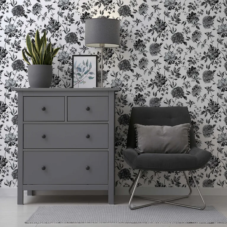 Arthouse Della wallpaper, color Black, SKU AH692507