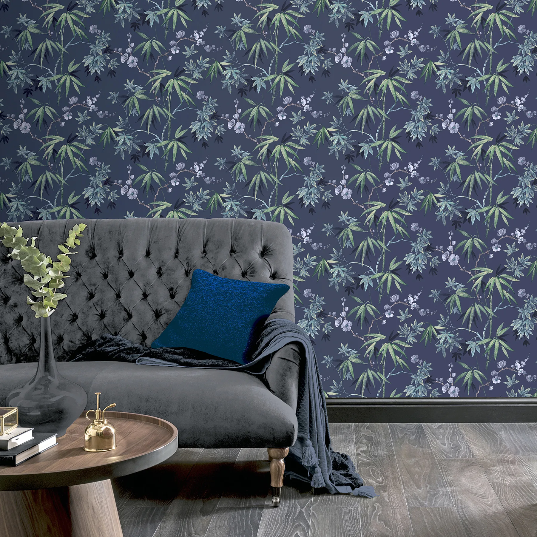 Arthouse Desi - Navy Wallpaper | Buy Online Arthouse Desi wallpaper, color Navy, SKU AH297800