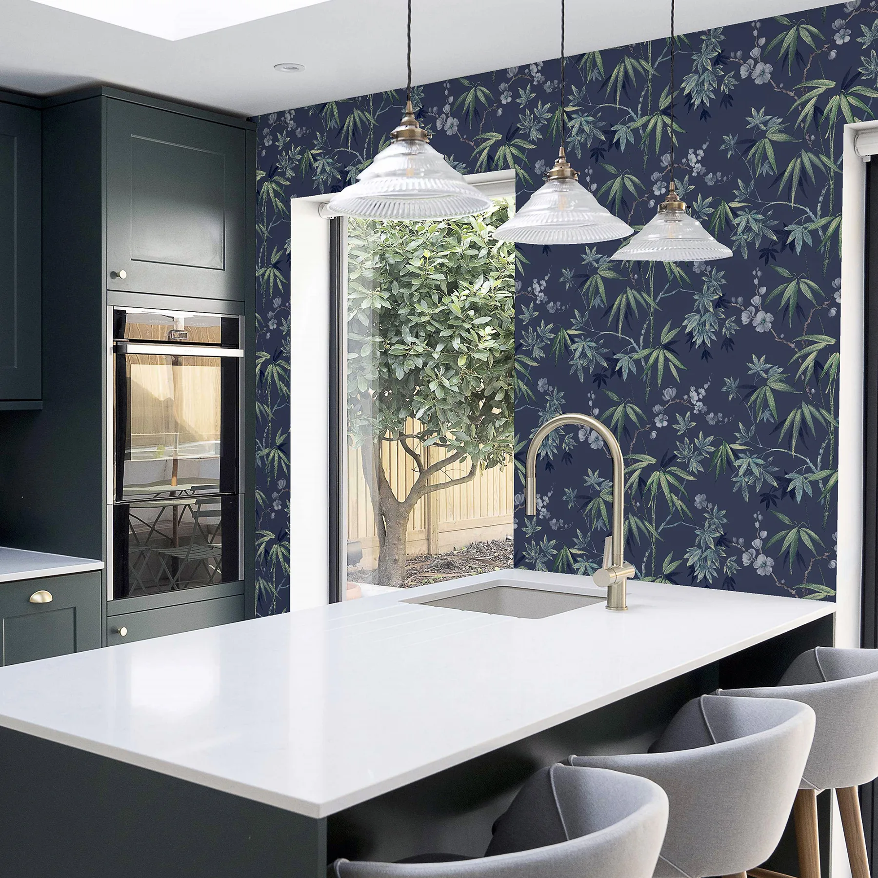 Arthouse Desi - Navy Wallpaper | Buy Online Arthouse Desi wallpaper, color Navy, SKU AH297800