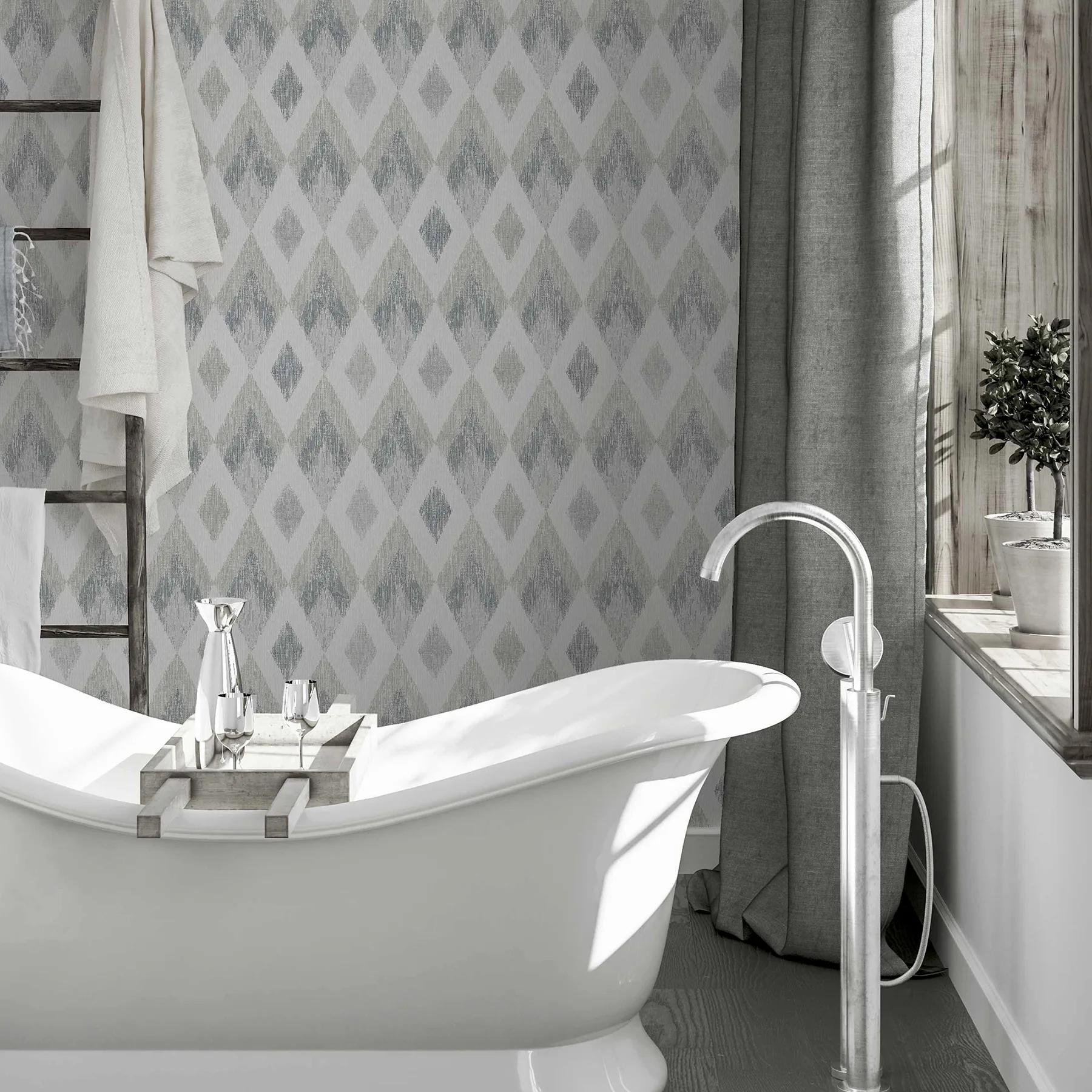 Arthouse Fitzgerald - Grey Wallpaper | Buy Online Arthouse Fitzgerald wallpaper, color Grey, SKU AH297200