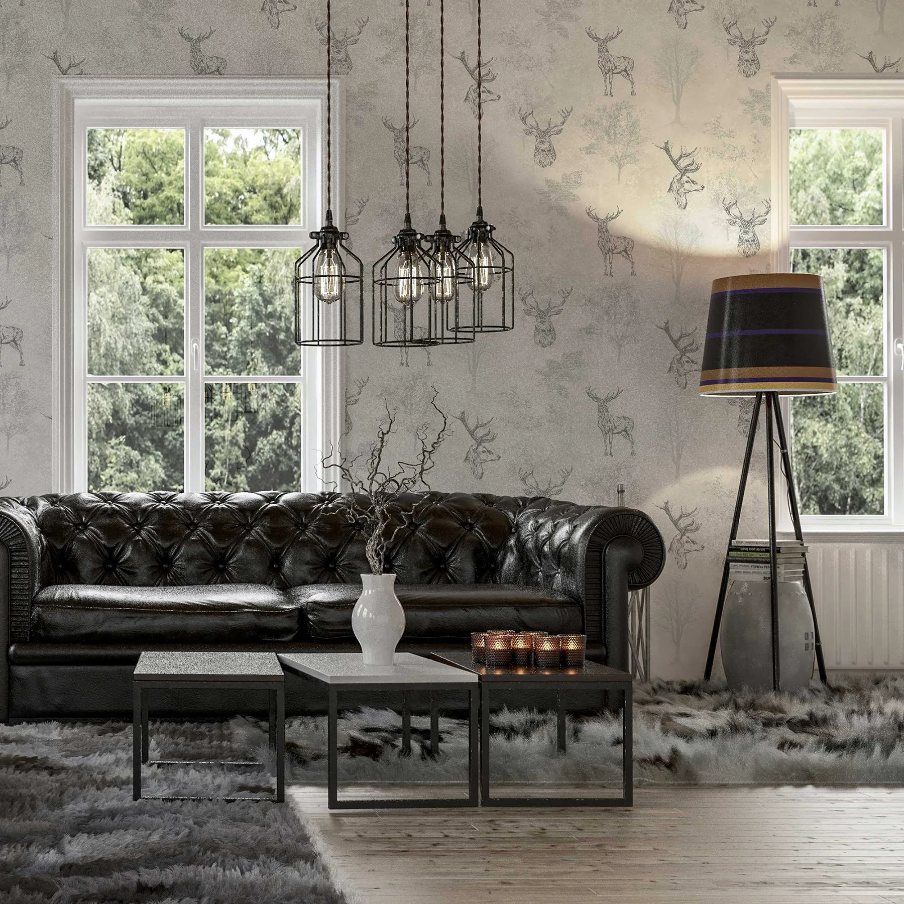 Arthouse Gilbert - Black Wallpaper | Buy Online Arthouse Gilbert wallpaper, color Black, SKU AH901808