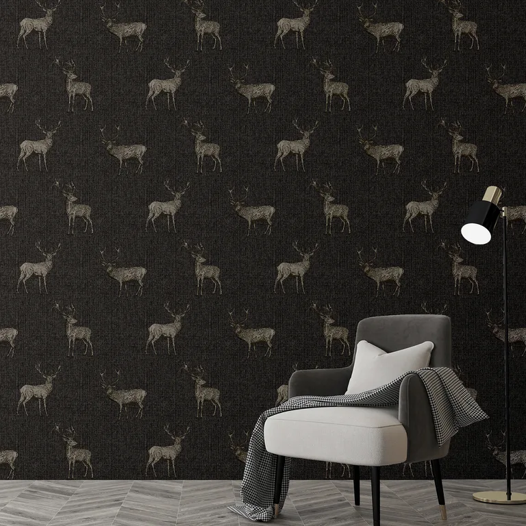 Arthouse Hank wallpaper, color Charcoal, SKU AH909607