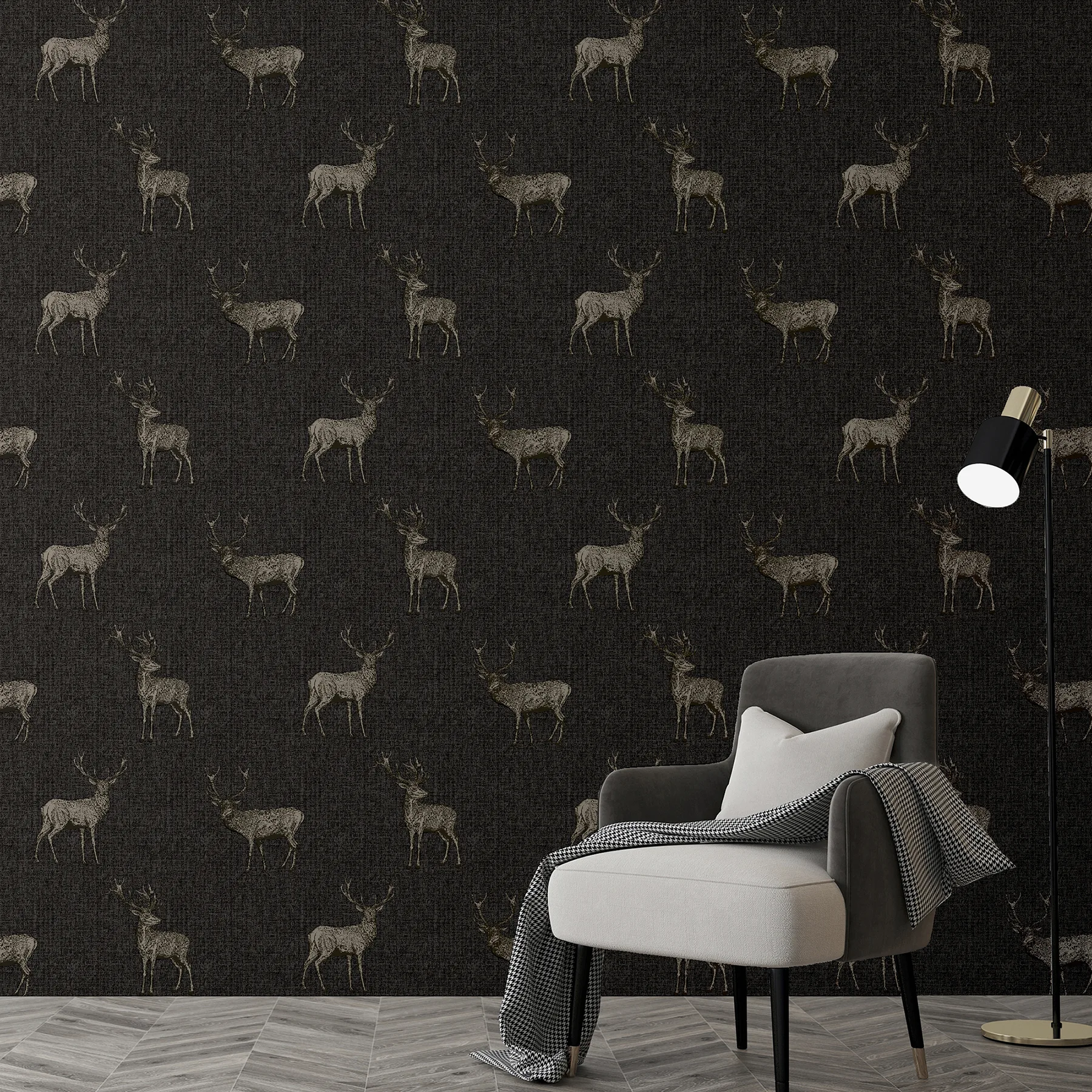 Arthouse Hank - Charcoal Wallpaper | Buy Online Arthouse Hank wallpaper, color Charcoal, SKU AH909607