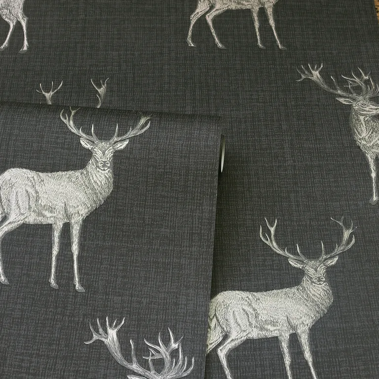 Arthouse Hank wallpaper, color Charcoal, SKU AH909607