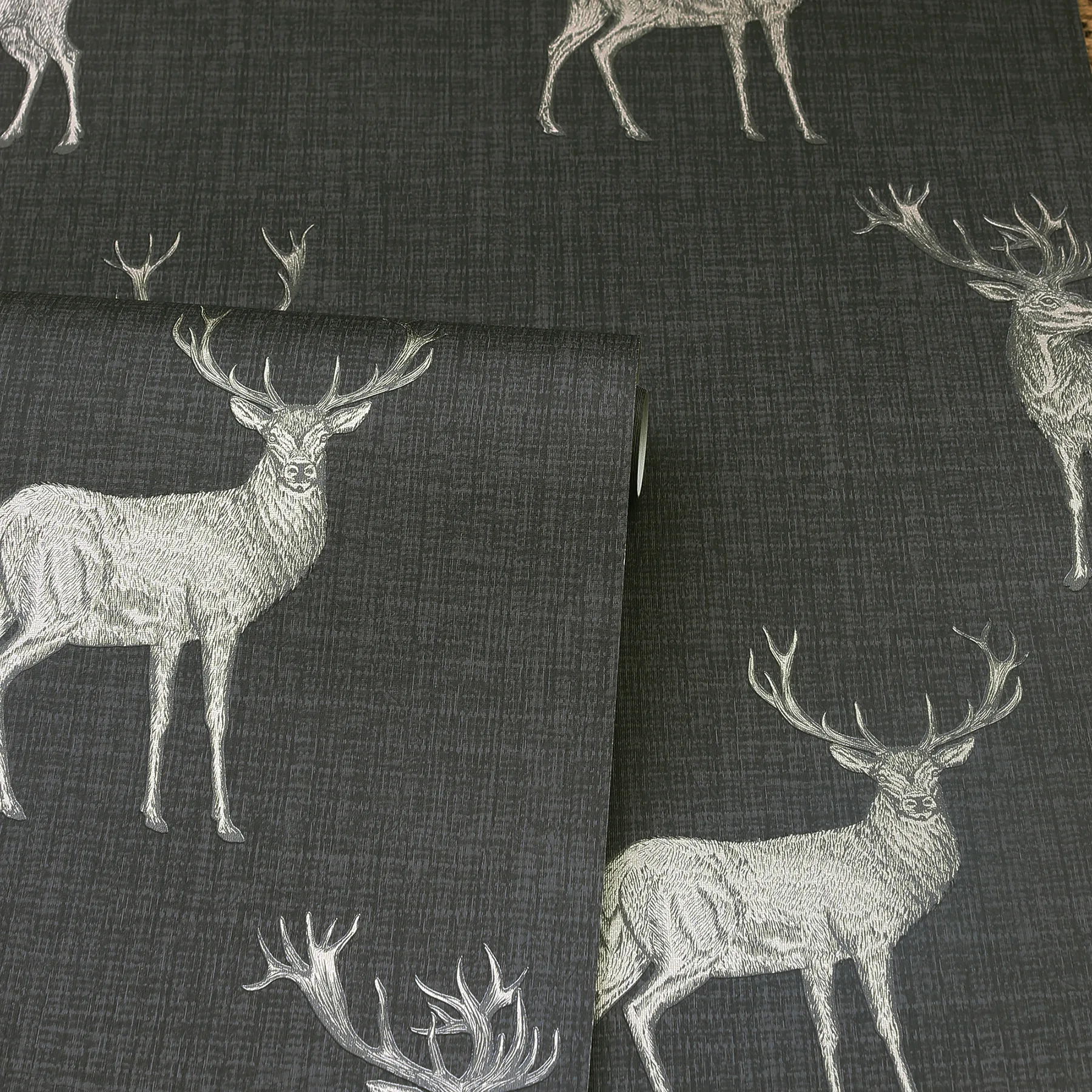 Arthouse Hank - Charcoal Wallpaper | Buy Online Arthouse Hank wallpaper, color Charcoal, SKU AH909607
