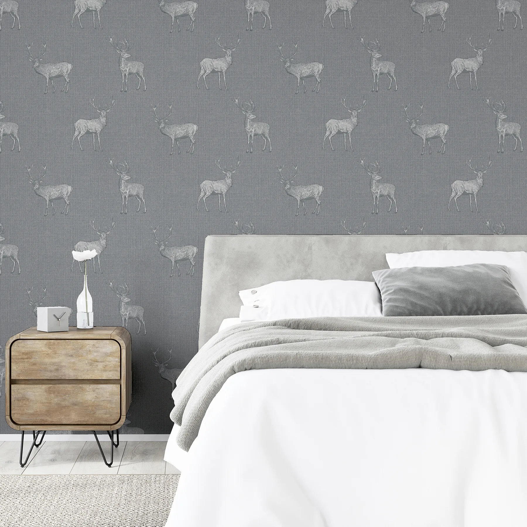 Arthouse Hank - Grey Wallpaper | Buy Online Arthouse Hank wallpaper, color Grey, SKU AH909608