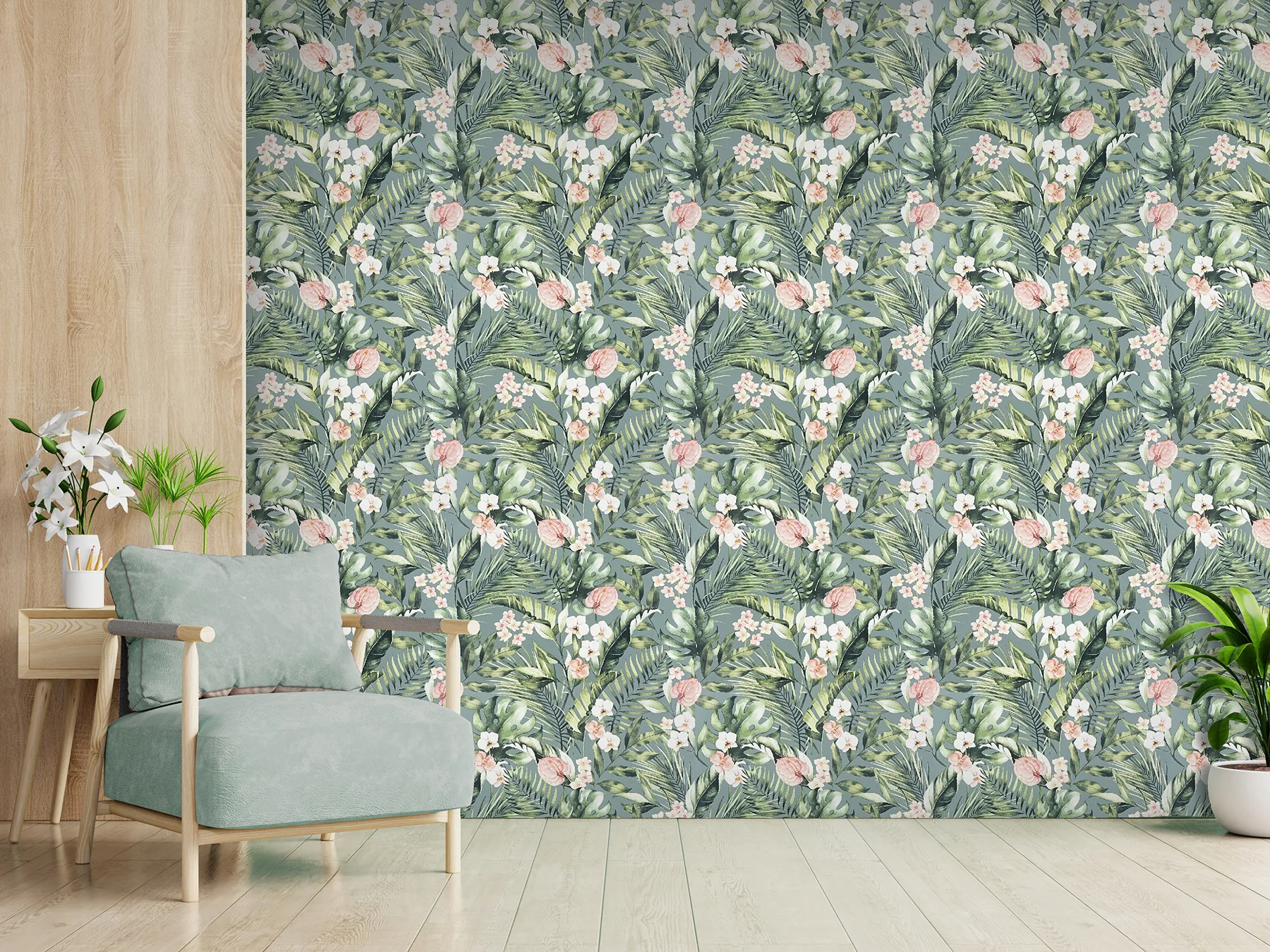 Arthouse Harrietta wallpaper, color Sea Green, SKU AH924905