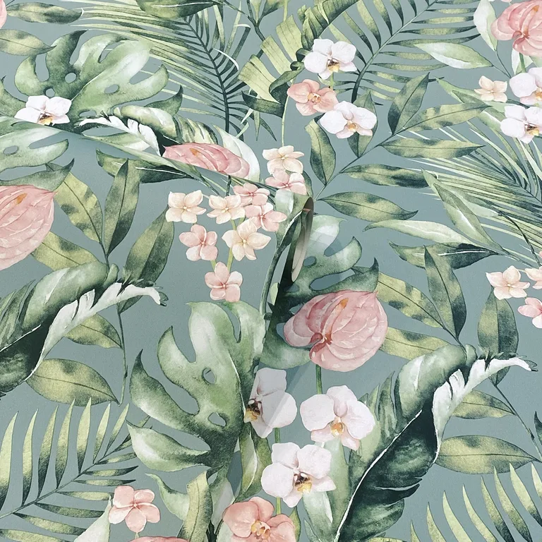 Arthouse Harrietta wallpaper, color Sea Green, SKU AH924905