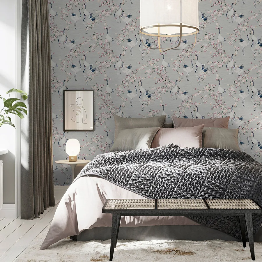Arthouse Harumi wallpaper, color Light Grey, SKU AH924800