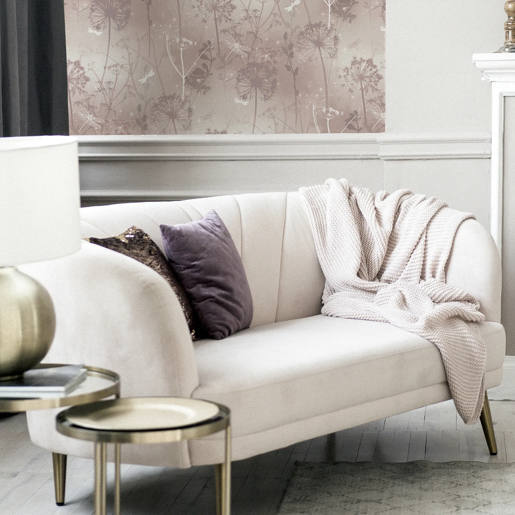 Arthouse Lena wallpaper, color Pink, SKU AH692305