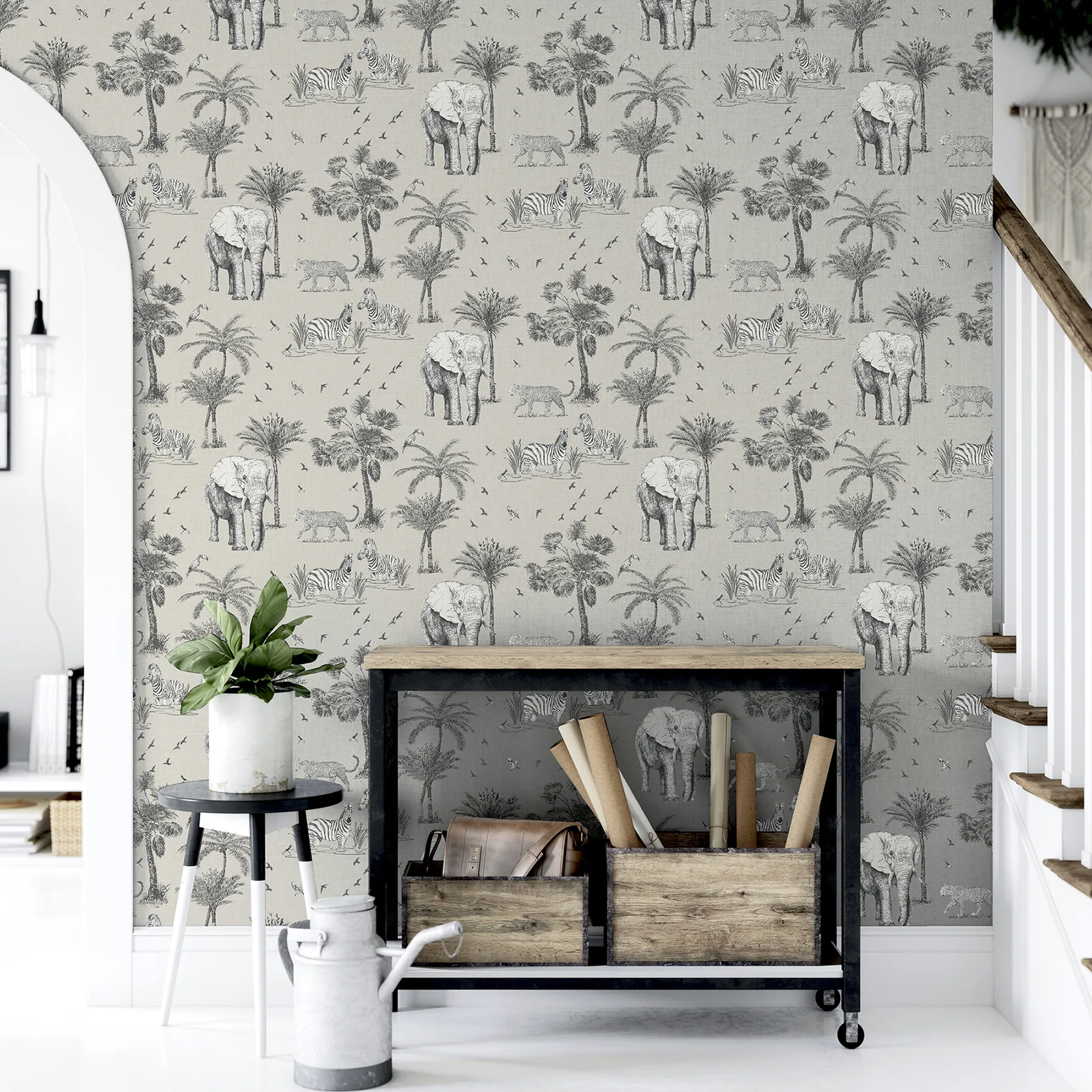 Arthouse Lionel wallpaper, color Grey, SKU AH908902