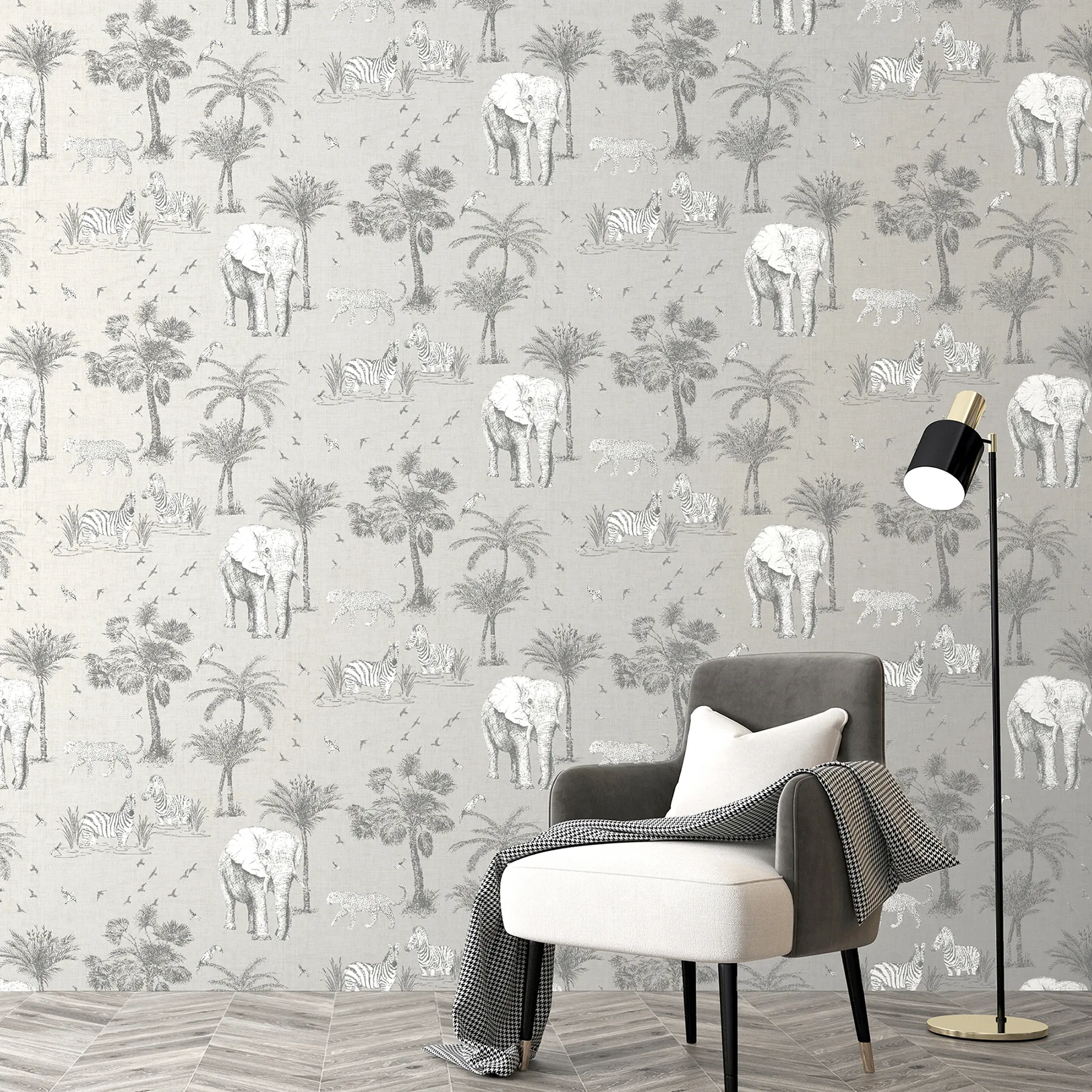 Arthouse Lionel - Grey Wallpaper | Buy Online Arthouse Lionel wallpaper, color Grey, SKU AH908902