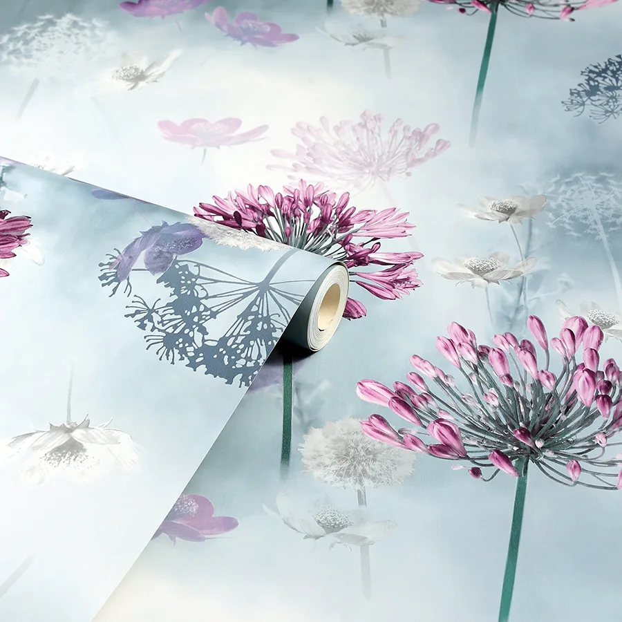 Arthouse Lucille - Light Blue Wallpaper | Buy Online Arthouse Lucille wallpaper, color Light Blue, SKU AH697400