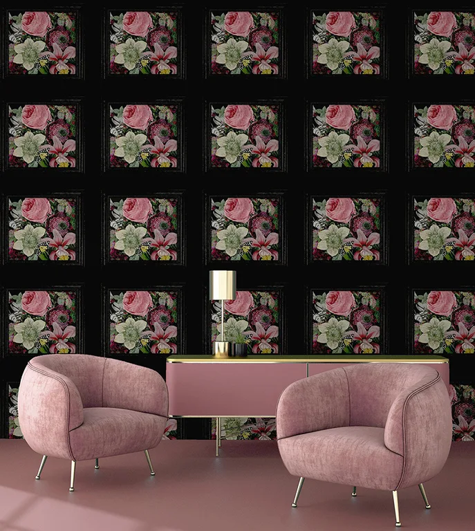Arthouse Lucinda wallpaper, color Black, SKU AH922804