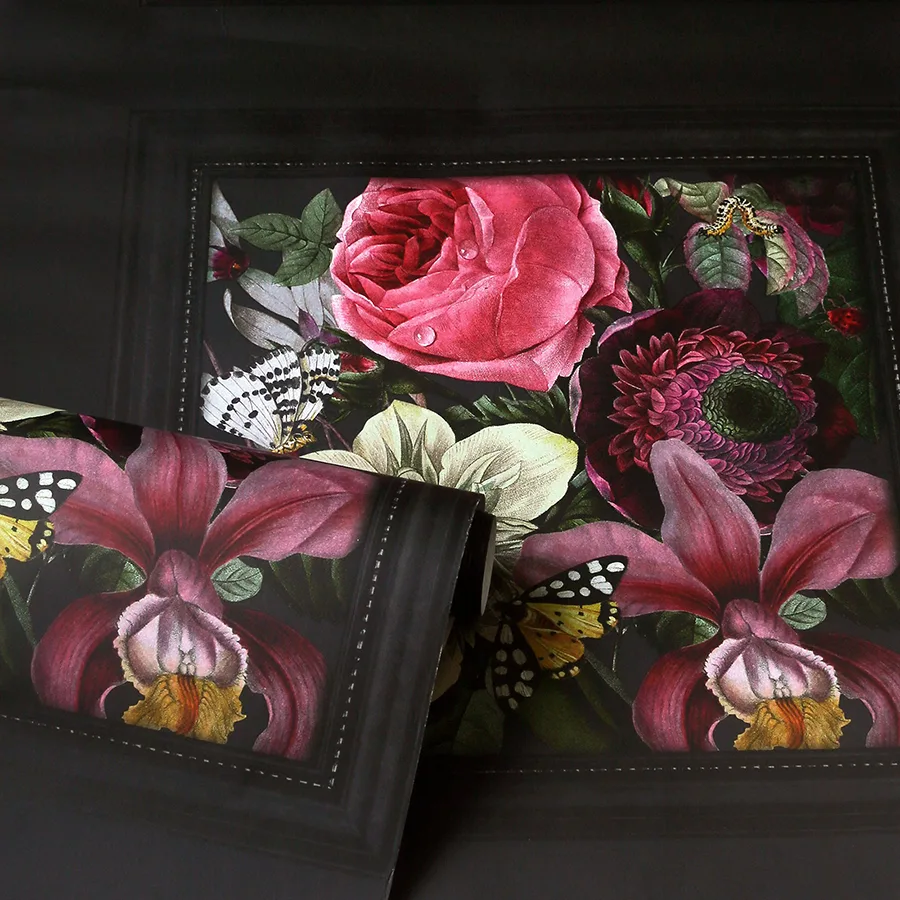 Arthouse Lucinda - Black Wallpaper | Buy Online Arthouse Lucinda wallpaper, color Black, SKU AH922804