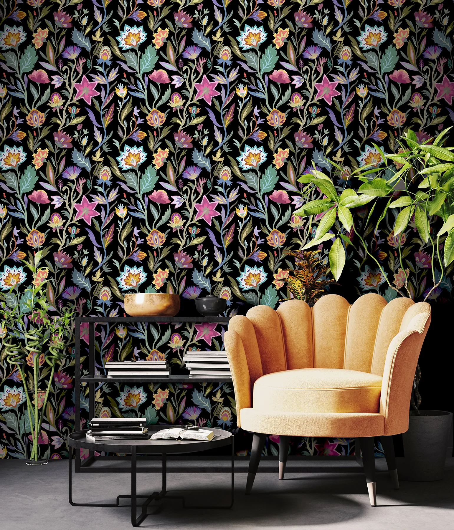 Arthouse Mallory - Black Wallpaper | Buy Online Arthouse Mallory wallpaper, color Black, SKU AH100380AH