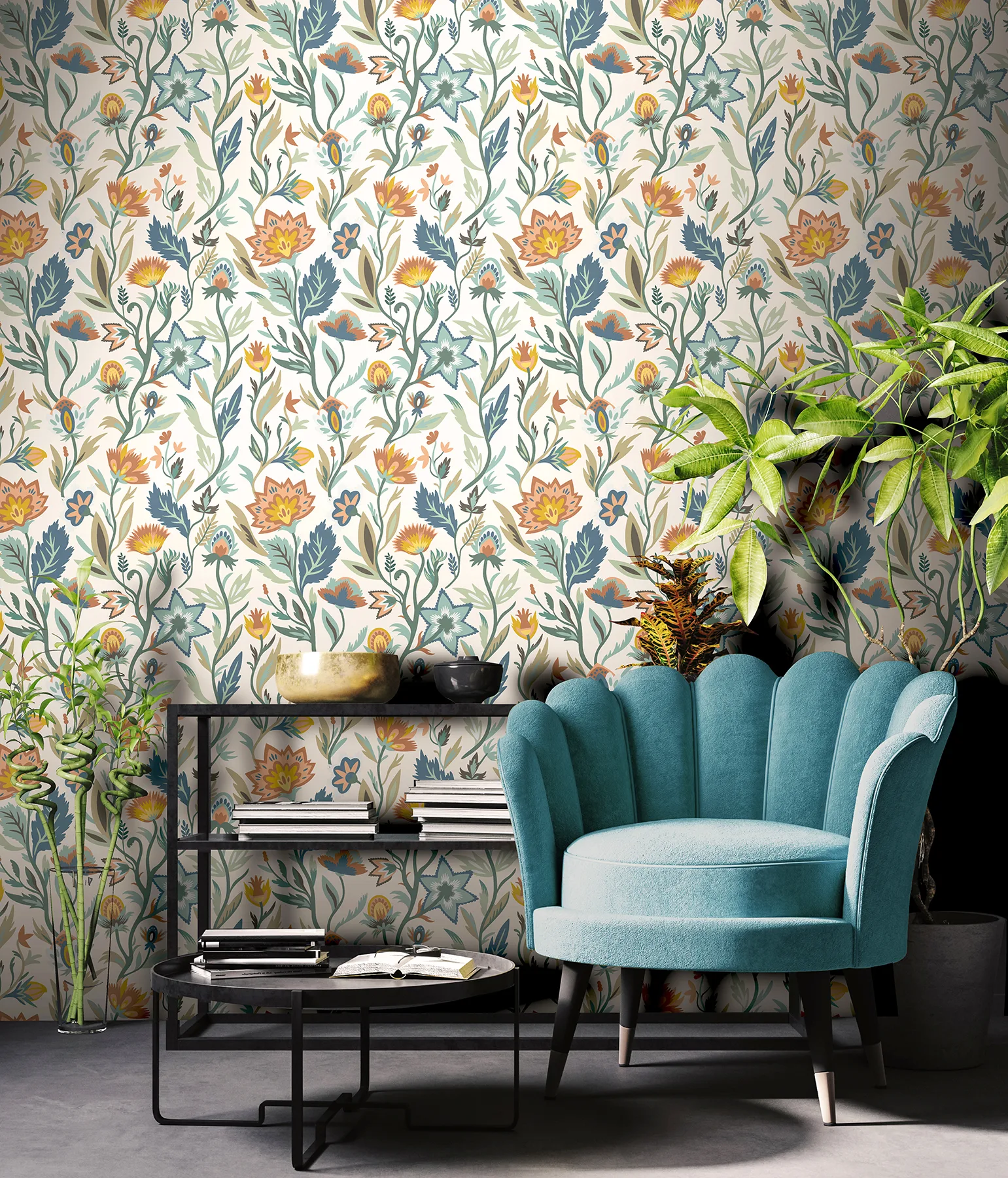 Arthouse Mallory wallpaper, color Blue, SKU AH100381AH