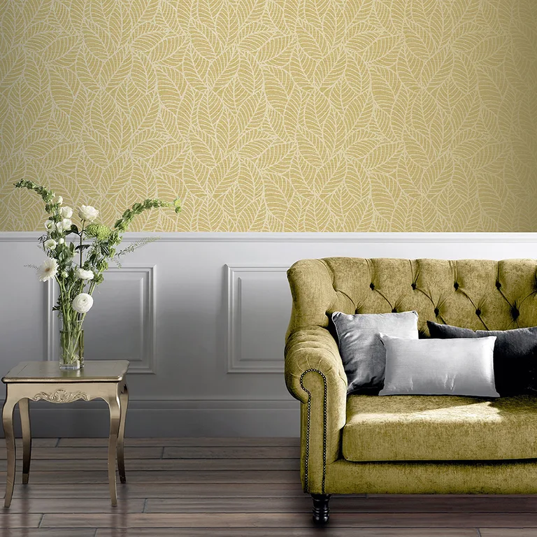 Arthouse Mavis wallpaper, color Mustard, SKU AH692506