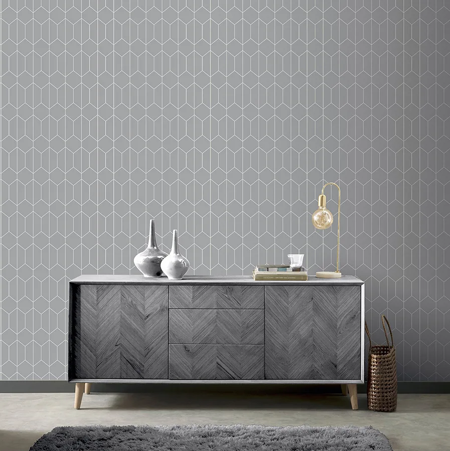 Arthouse Orson wallpaper, color Grey, SKU AH909700