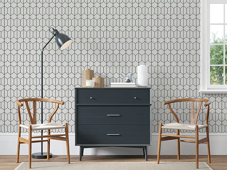 Arthouse Orson wallpaper, color White, SKU AH909703