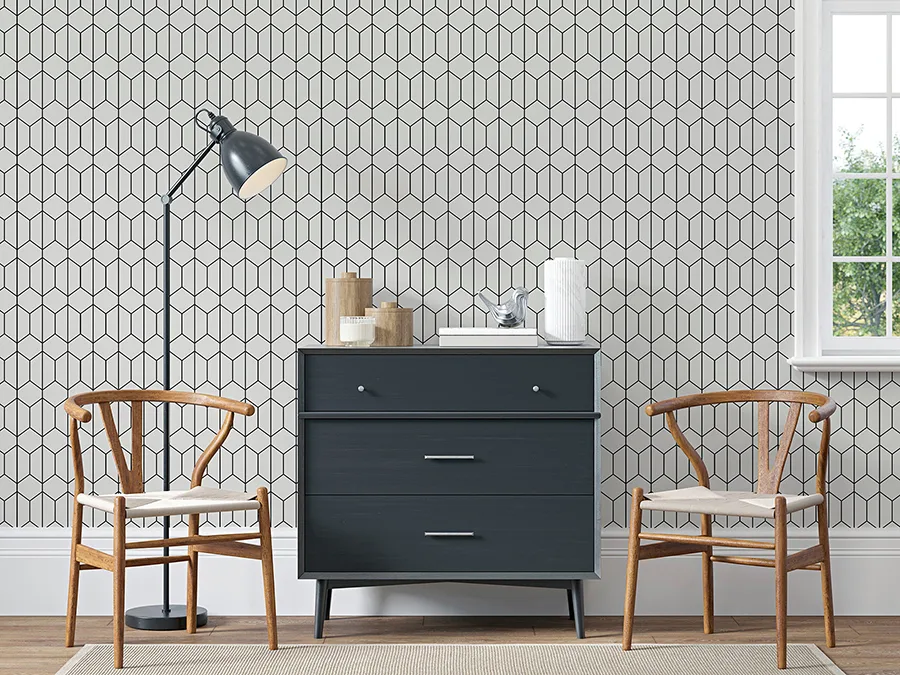 Arthouse Orson wallpaper, color White, SKU AH909703