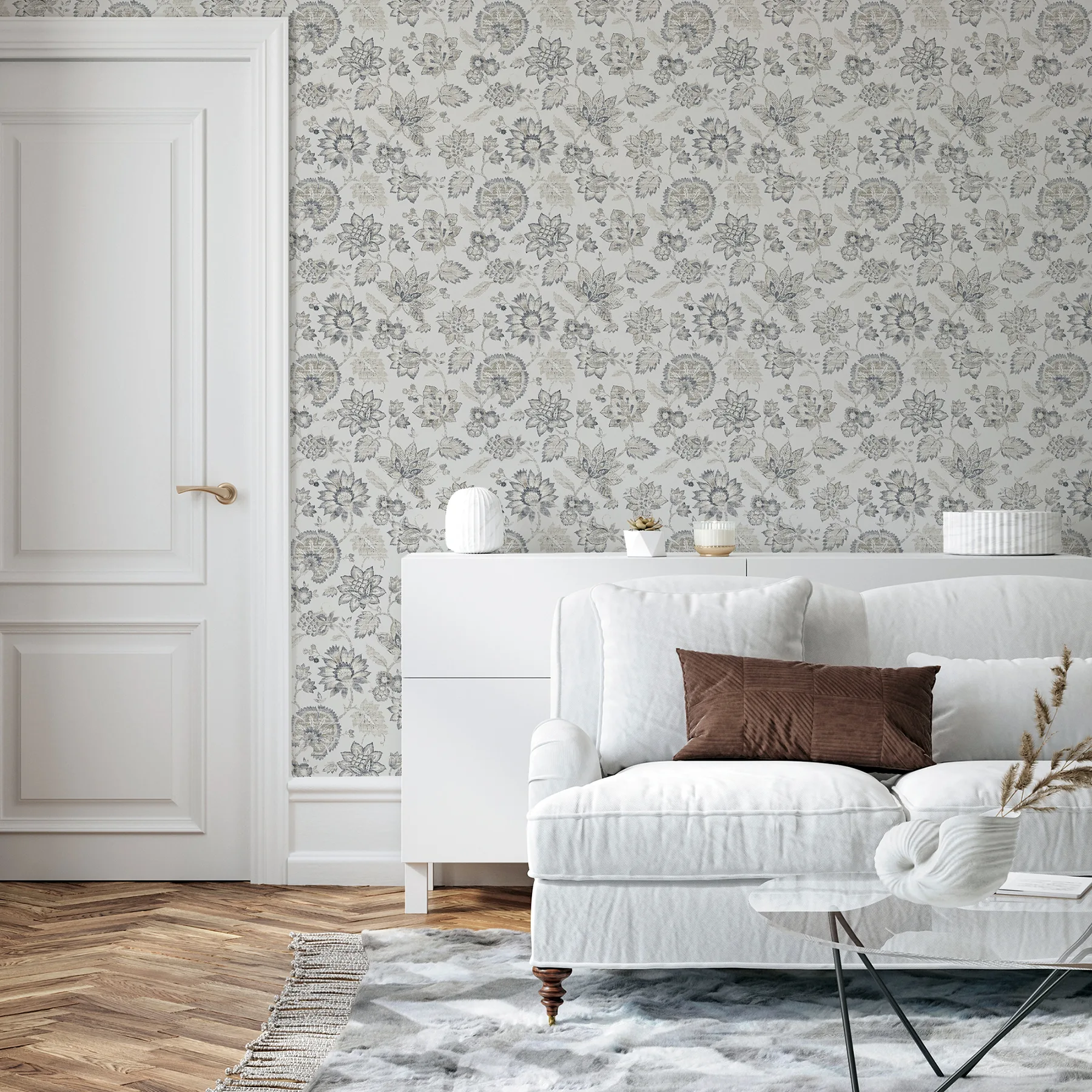 Arthouse Prudie - Denim Wallpaper | Buy Online Arthouse Prudie wallpaper, color Denim, SKU AH924707