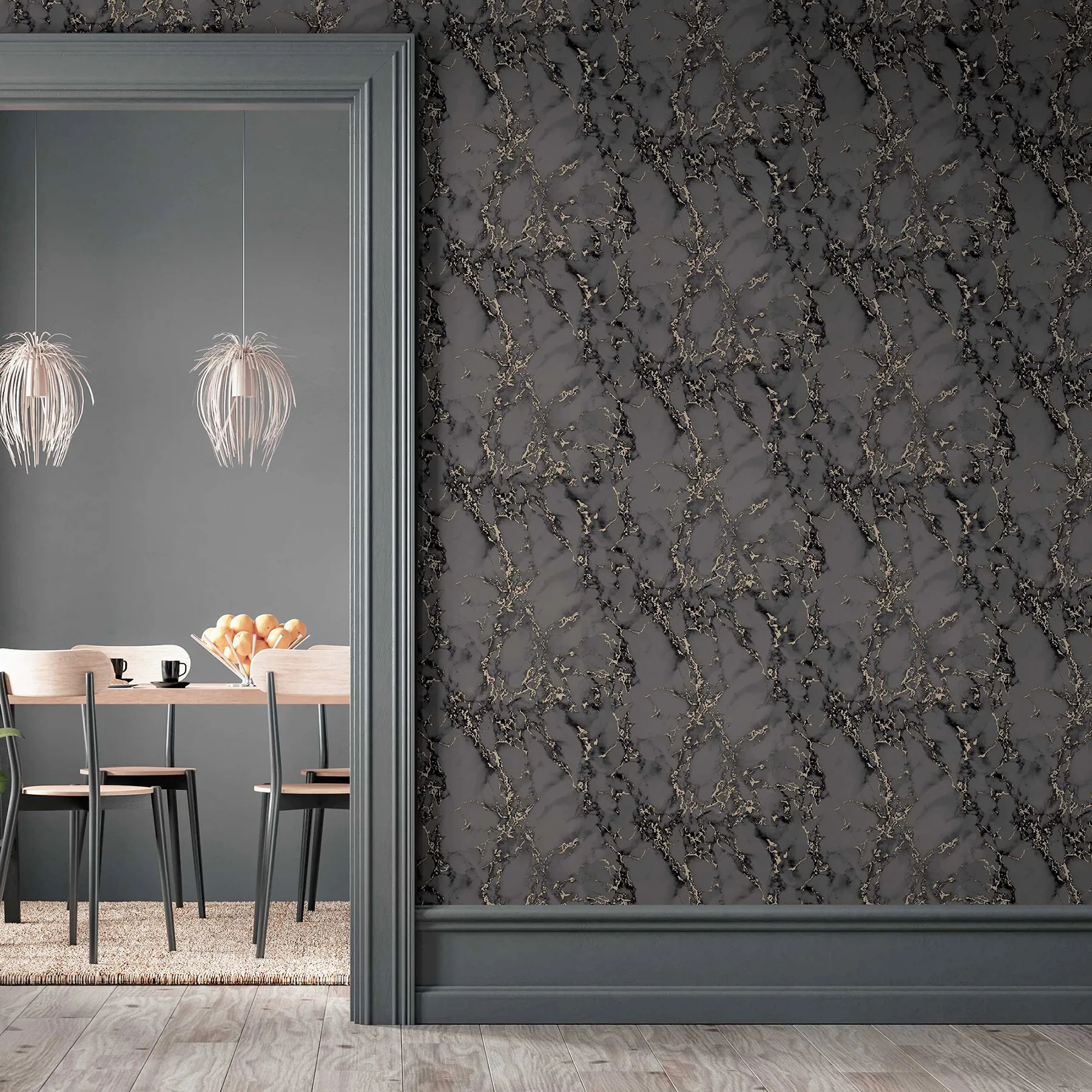 Arthouse Siward wallpaper, color Charcoal, SKU AH296702