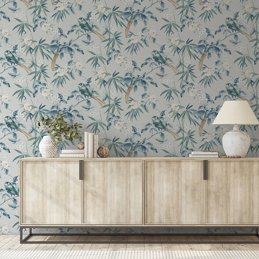 Arthouse Suzume - Teal Wallpaper | Buy Online Arthouse Suzume wallpaper, color Teal, SKU AH924500